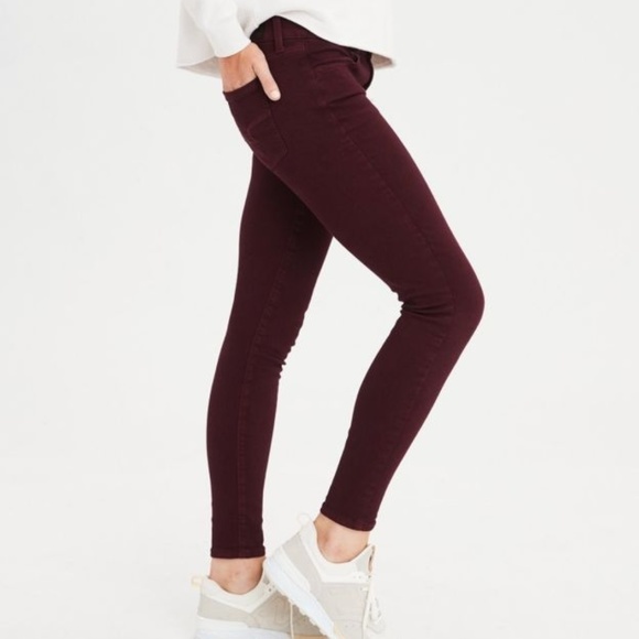 next burgundy jeans